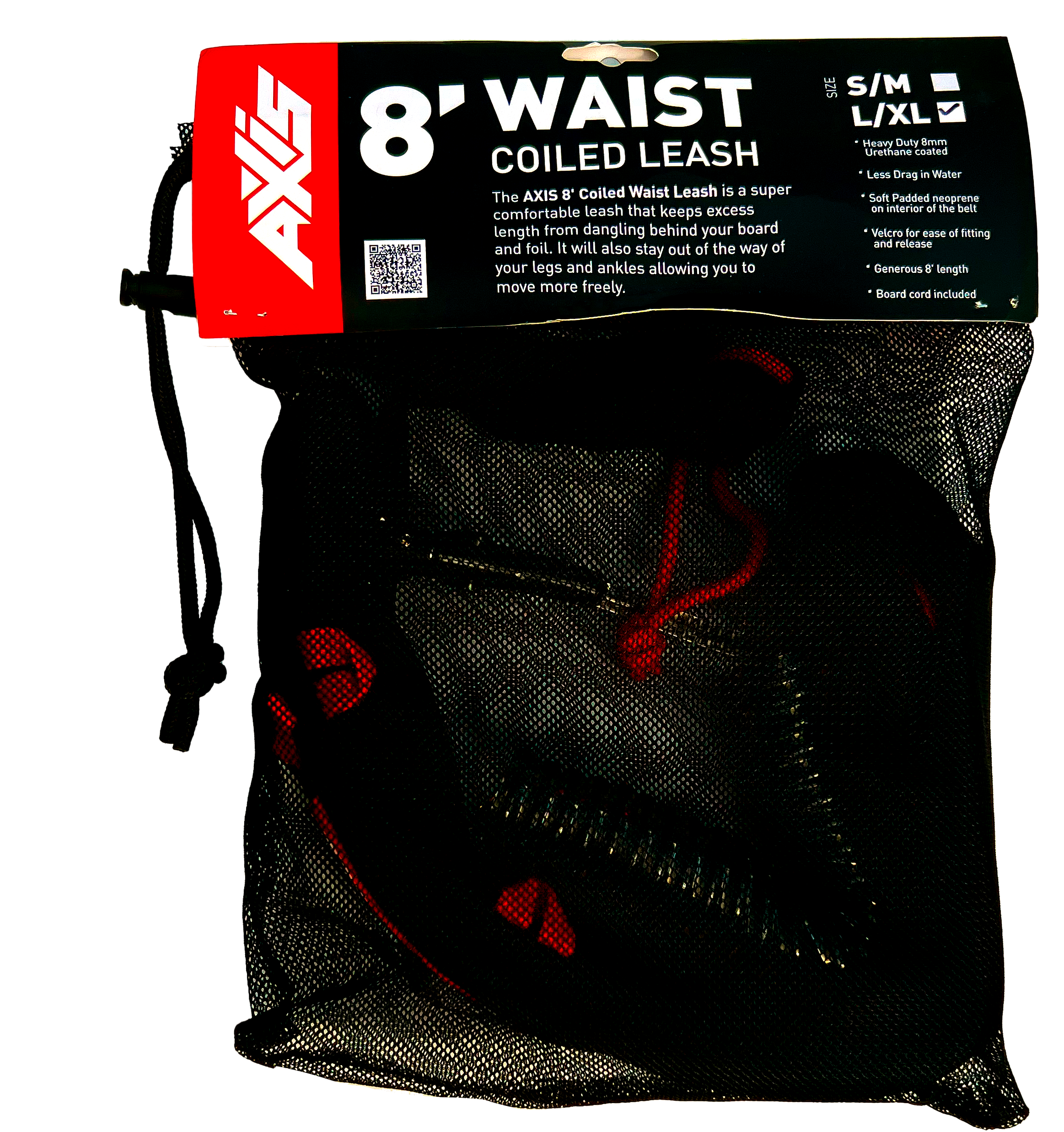 AXIS coil leash waist 8' - OnFoil